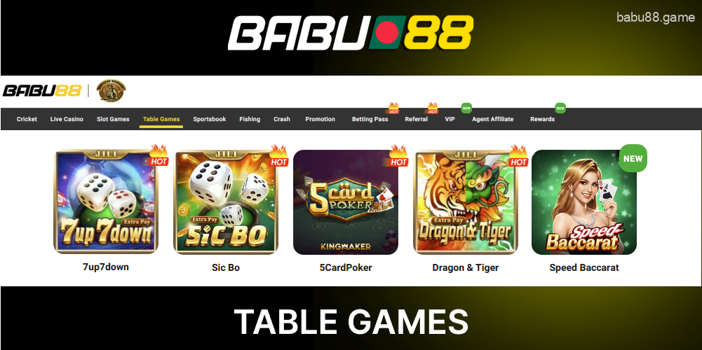 Babu88 Table games