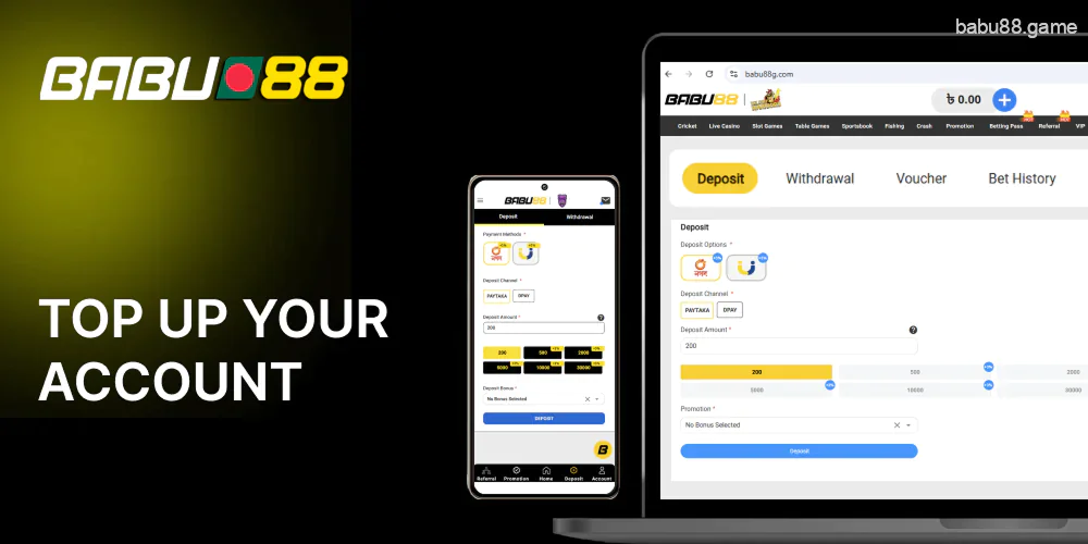 Top up your Babu88 account
